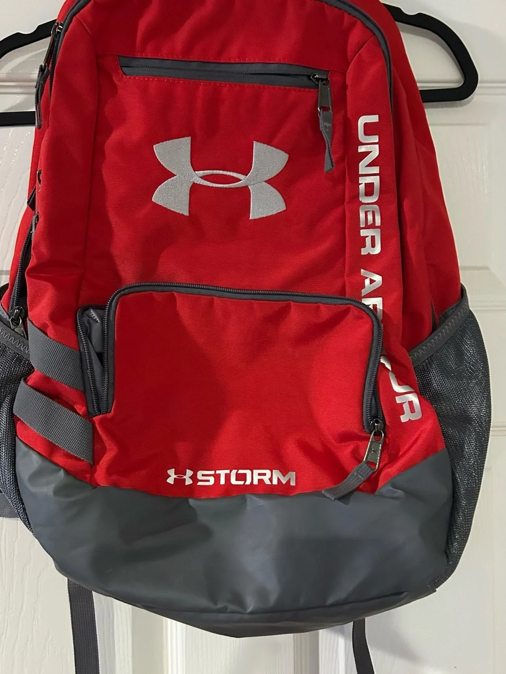 Under Armour Red and Gray Storm Backpack